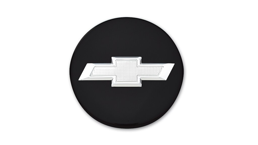 Adquiere el centro de rin en negro con emblema plateado para tu camioneta mediana, Chevrolet Blazer 2024