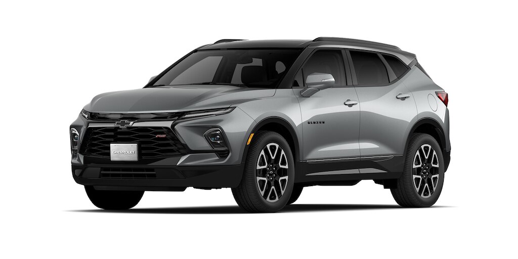 Chevrolet Blazer 2024, camioneta mediana en color gris tiburón