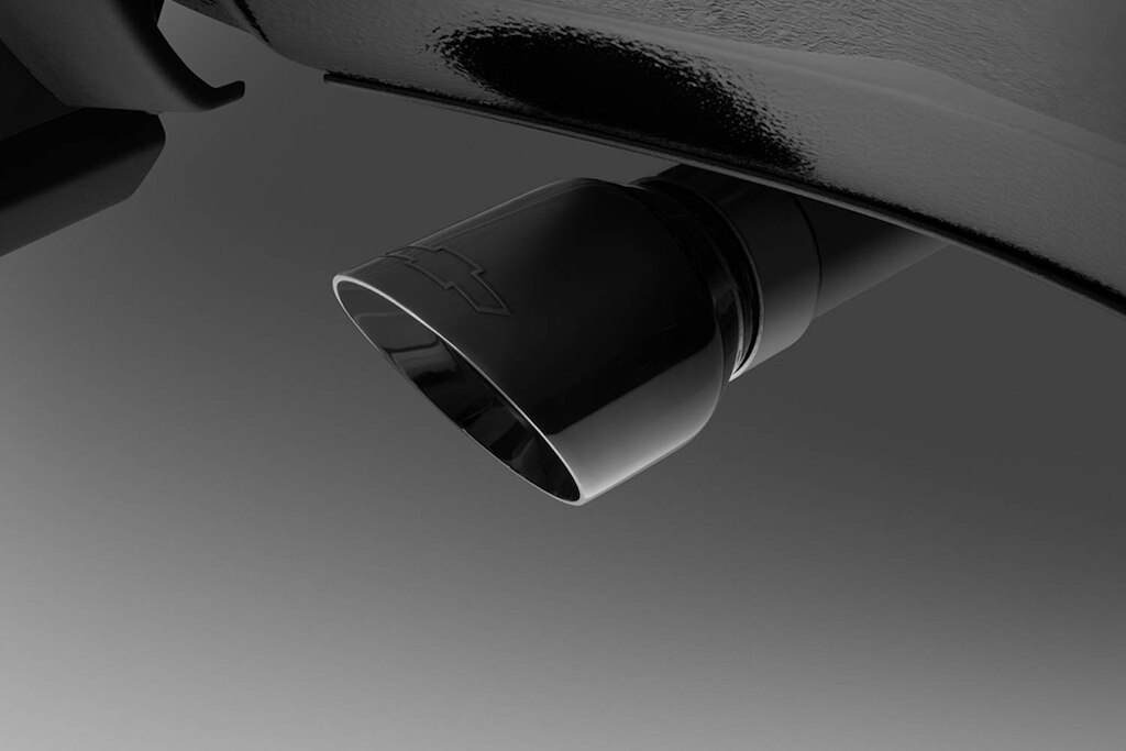 Punta de escape de fibra de carbón de 3.6L o 5.3 L en negro con logo para Chevrolet Suburban 2024