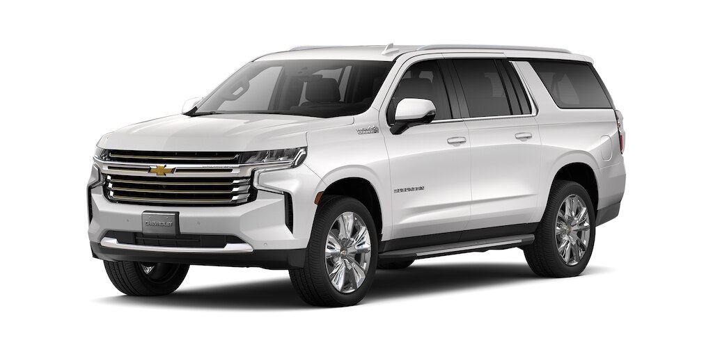 Chevrolet Suburban 2024 en color blanco platino con faros LED y Control crucero automático electrónico
