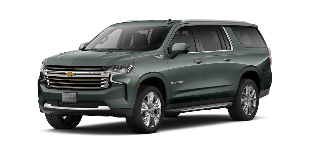 Chevrolet Suburban 2024 en color olivo metálico con faros LED y Control crucero automático electrónico