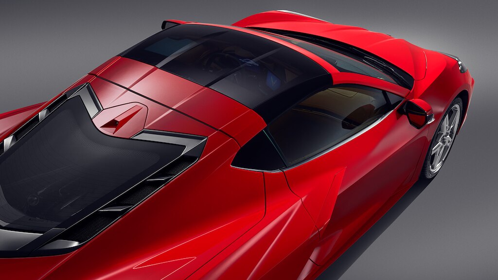 Panel transparente removible para techo disponible para Chevrolet Corvette Z06 2025