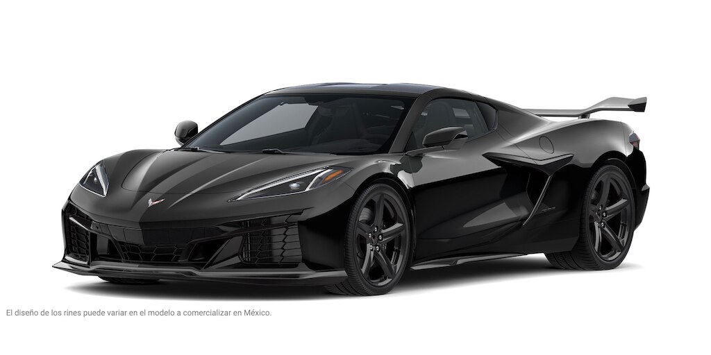 Chevrolet Corvette Z06 2025, auto deportivo de lujo en color Black