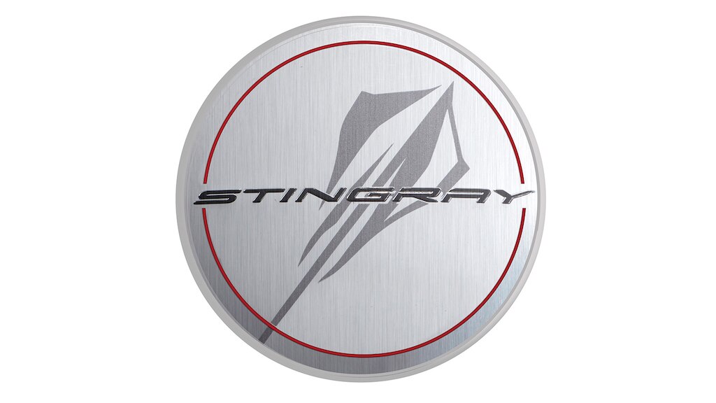 Centro de rin color plata Stringray para Chevrolet Corvette 2025, carro deportivo de lujo