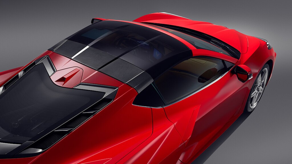 Kits fibra de carbon techo negro para Corvette Stingray 2025