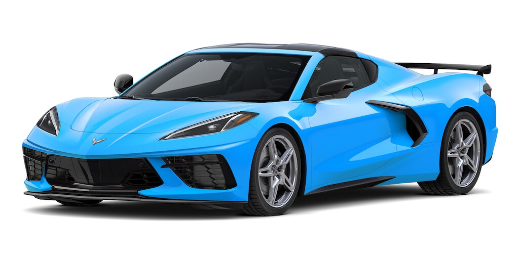 Chevrolet Corvette Stingray 2025 en color rapid blue