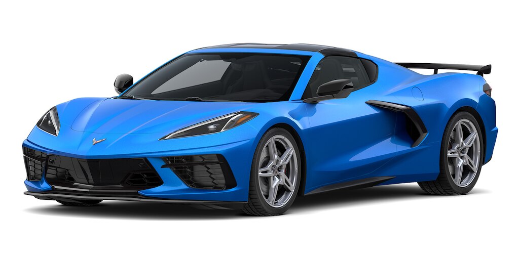 Chevrolet Corvette Stingray 2025 en color rip tide met