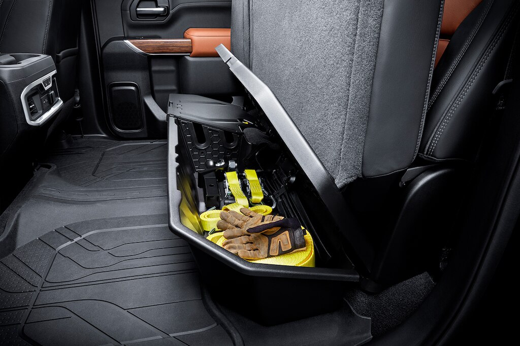 Compartimento de almacenaje en segunda fila oculto para Chevrolet Cheyenne ZR2 BISON 2024