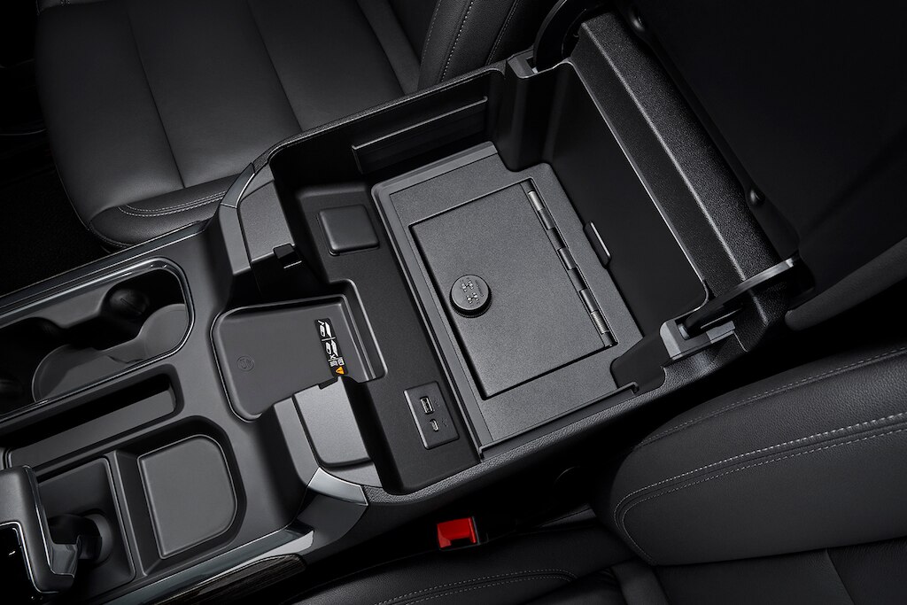 Compartimiento de seguridad consola central para Chevrolet Cheyenne ZR2 BISON 2024