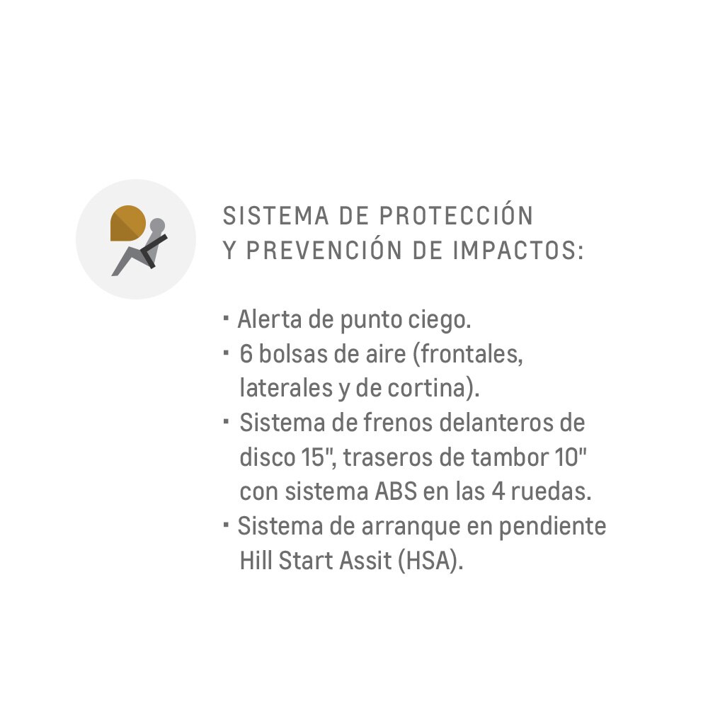 Imágenes de sistemas de seguridad  para nueva Chevrolet Montana 2024